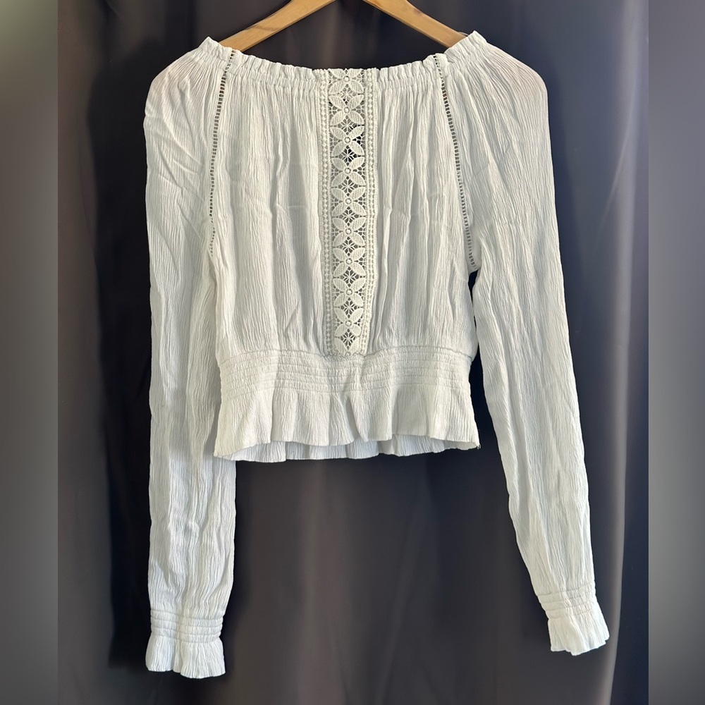 White off-shoulder top